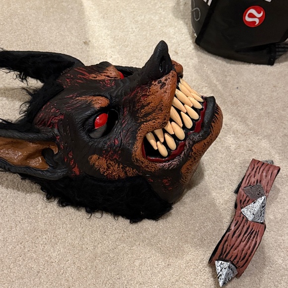 Dolls Kill Fierce Wolf Mask with Red Eyes - Picture 2 of 5